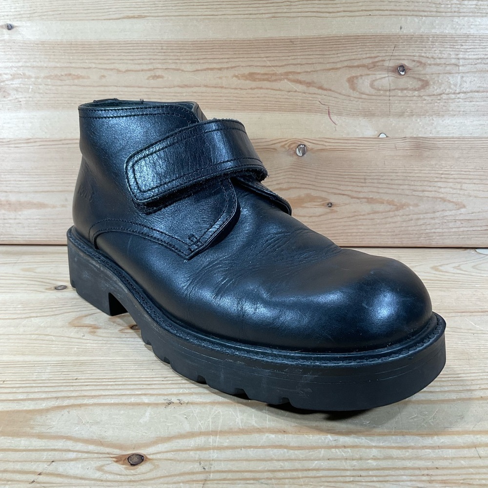 Rovers Ankle Boot Men’s 44 US 10.5 Black Leather Hook & Loop Strap Lug Sole